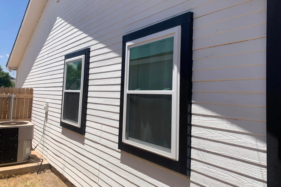 residential house newly installed glass window